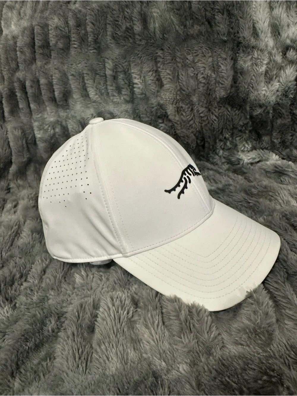 SUN DAY RED White Baseball Cap with Black Inner Band